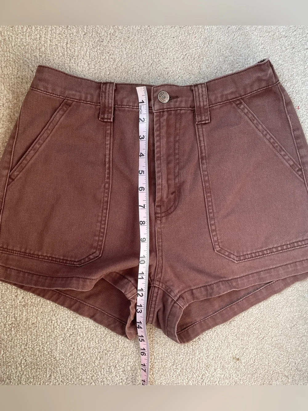 Wild Fable Brown Super High-Rise Utility Shorts, Size 6